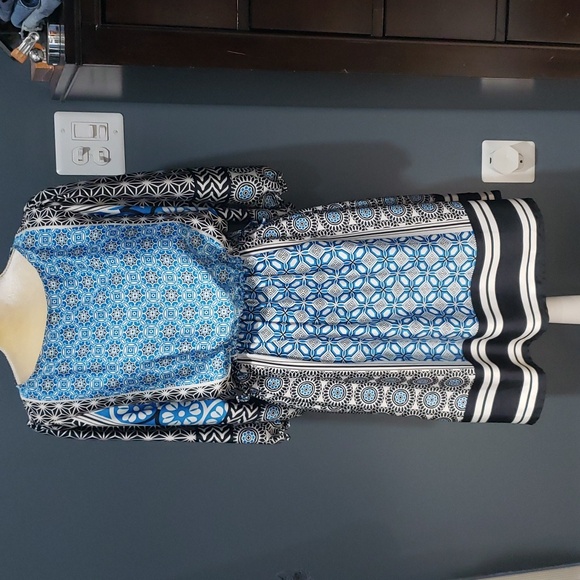 LOFT MEDALLION BLOUSON BOHO DRESS SIZE: LP - Picture 2 of 14